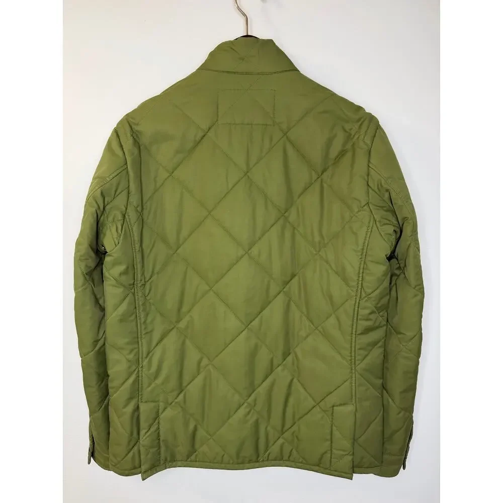 J Crew Outerwear Sussex NX-631 Quilted Jacket Mens M Olive Green Insulated Coat